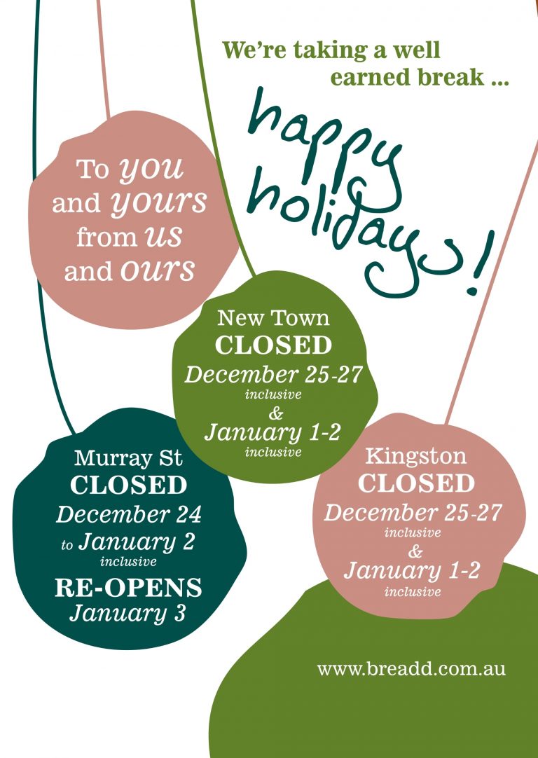 2022 Christmas Trading Hours Breadd